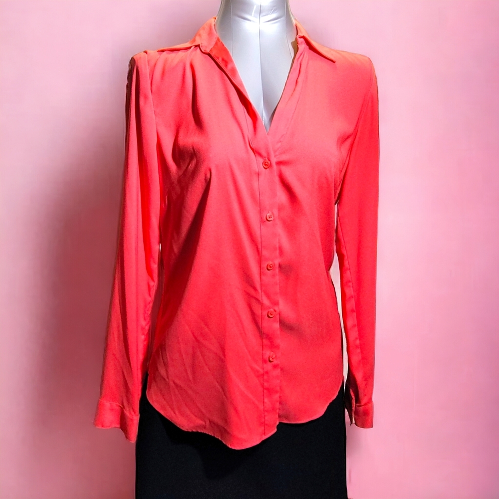 ANN TAYLOR | ✨🌹 Rosey Pink Long Sleeve Blouse | NWOT ✨ size S